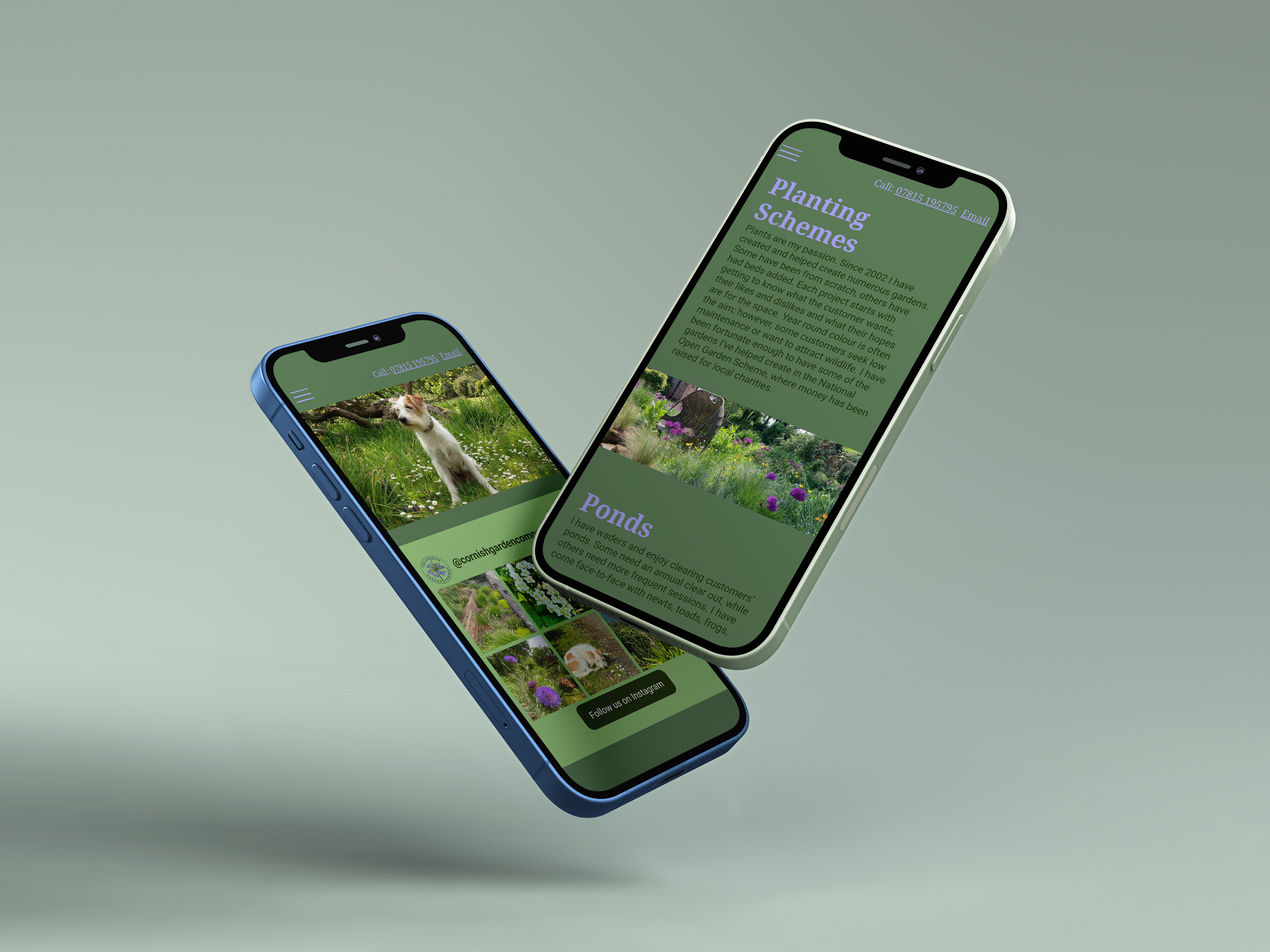 Mobile friendly website design for The Cornish Garden Company, Wadebridge, Cornwall