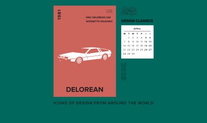 Download our April calendar featuring the DMC DeLorean car