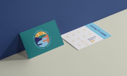 Loyalty card design and print for The Harbour Light cafe in Cornwall