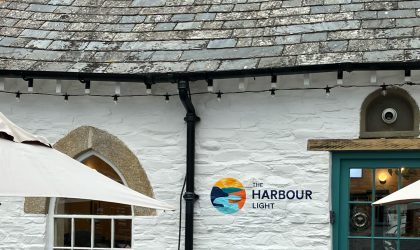 Sign graphics designed for The Harbour Light cafe