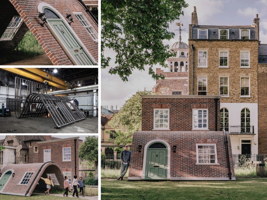 Floppy house art installation