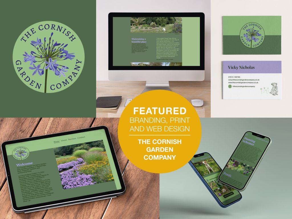 Branding, stationary and website design for The Cornish Garden Company