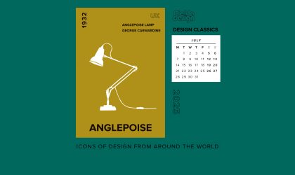 Download our July calendar featuring the design classic that is the Anglepoise Lamp