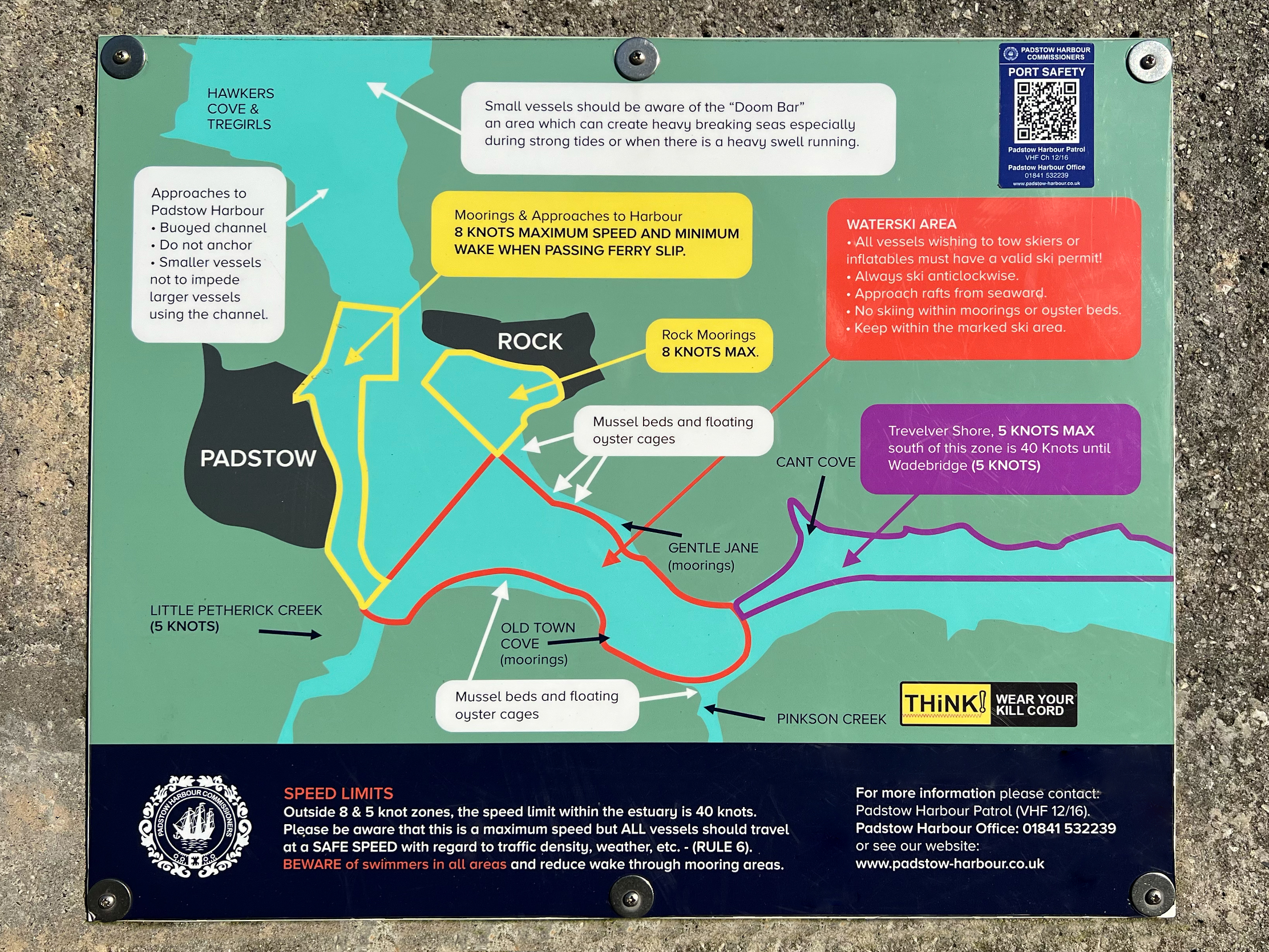 Padstow Harbour Commissioners external sign design, Cornwall
