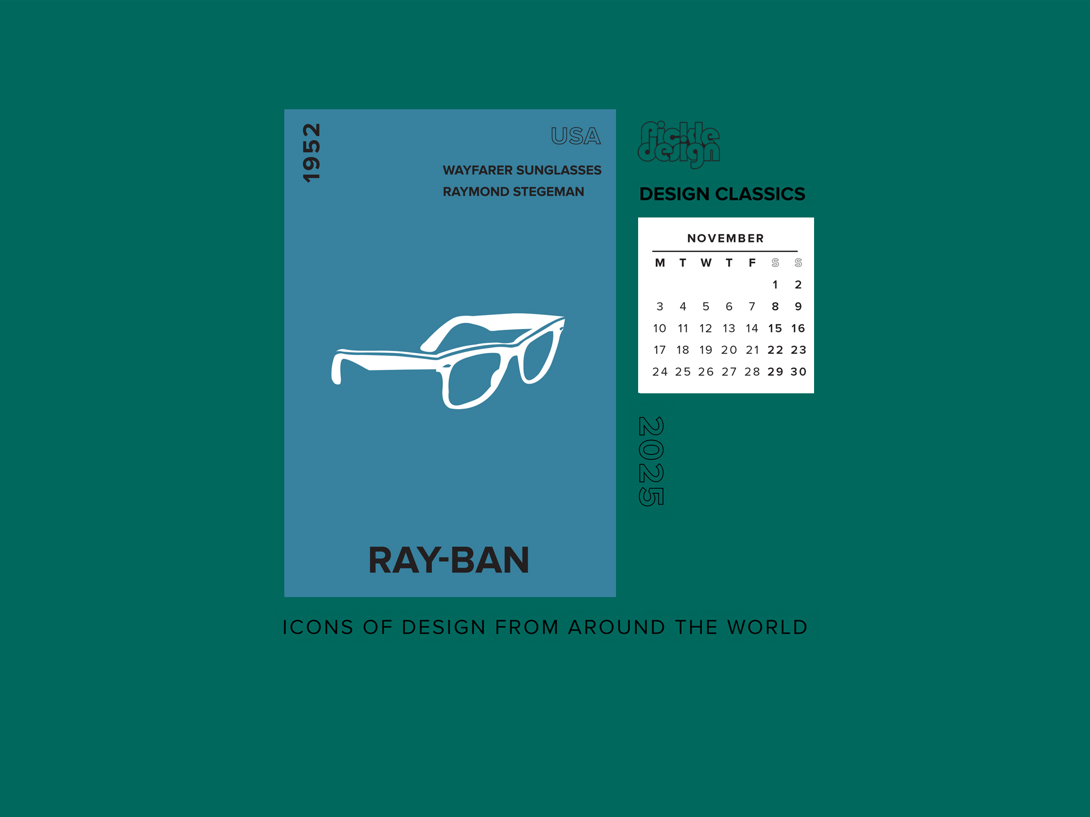 Download our illustration of the iconic Ray-Ban sunglasses