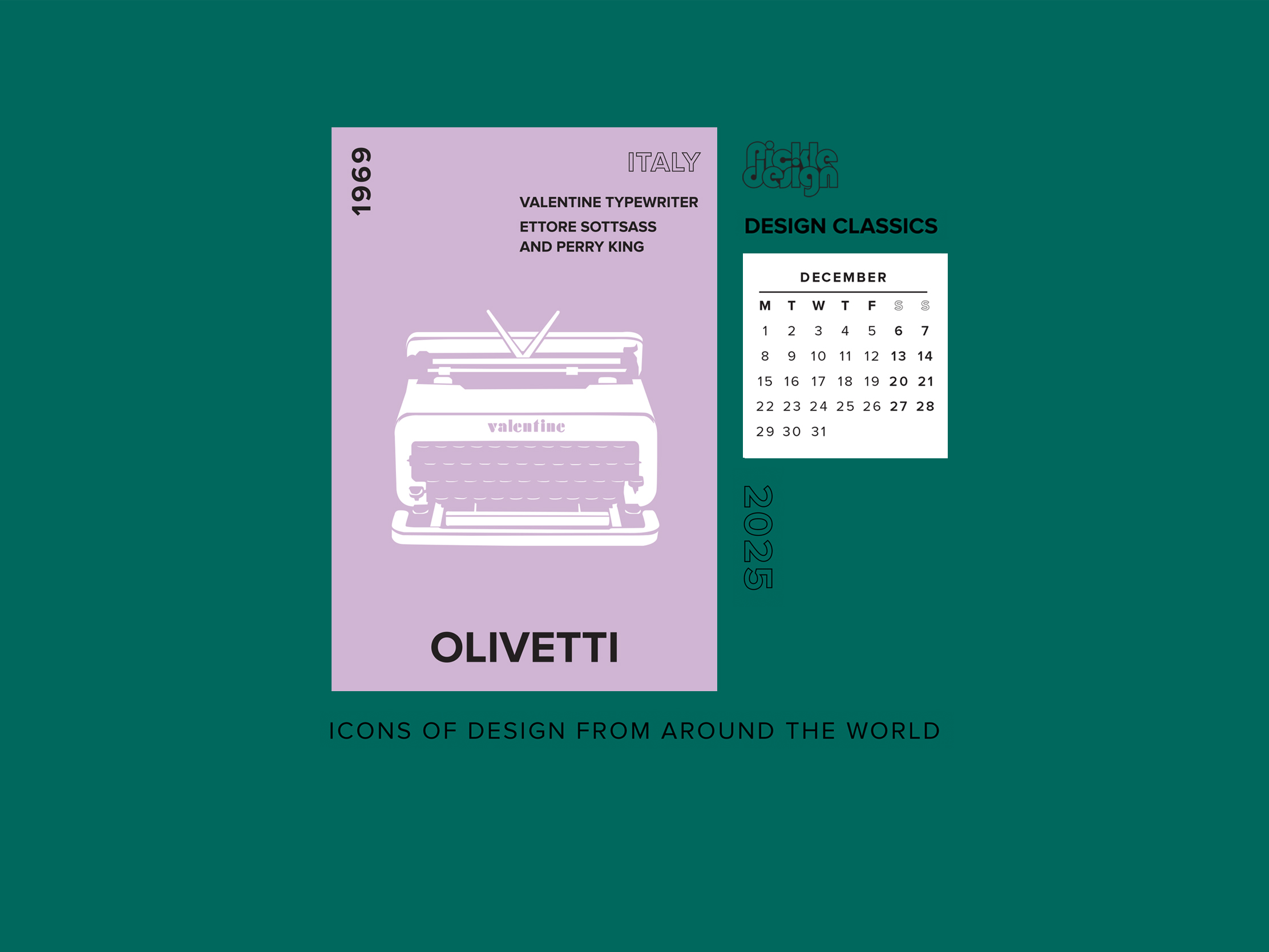 Download our illustration of the iconic Olivetti Valentine Typewriter