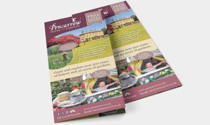 Cover design for the Pencarrow House 2026 visitor leaflet, featuring a clear call to action.