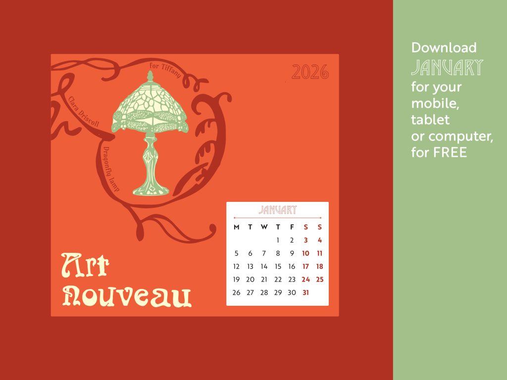 Art-Nouveau-wall-planner-january-tiffany-lamp