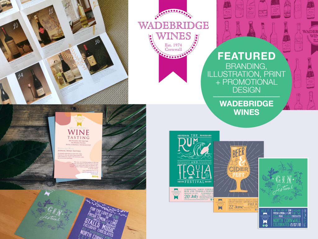 Branding, promotion and web design for Wadebridge Wines 
