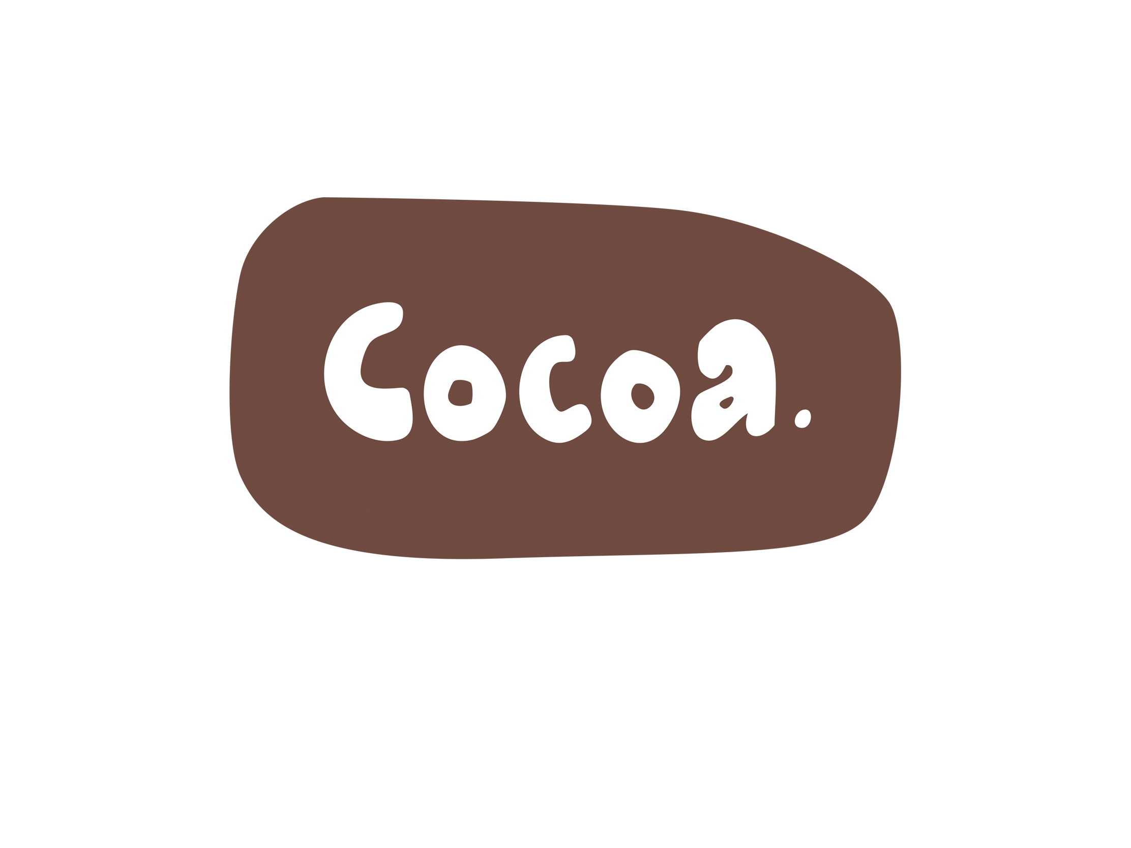 Cocoa logo mark shown in white inside a rounded brown shape