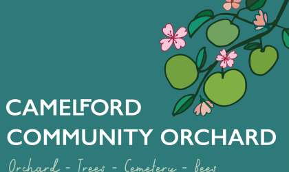 Illustrated map design for Camelford Community Orchard