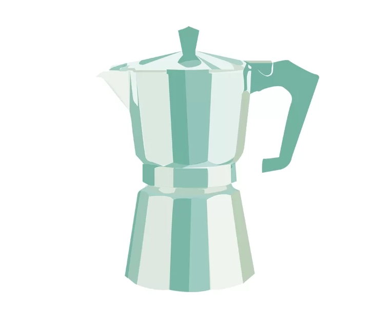 Bialetti Moka Pot illustration from an earlier Pickle Newsletter