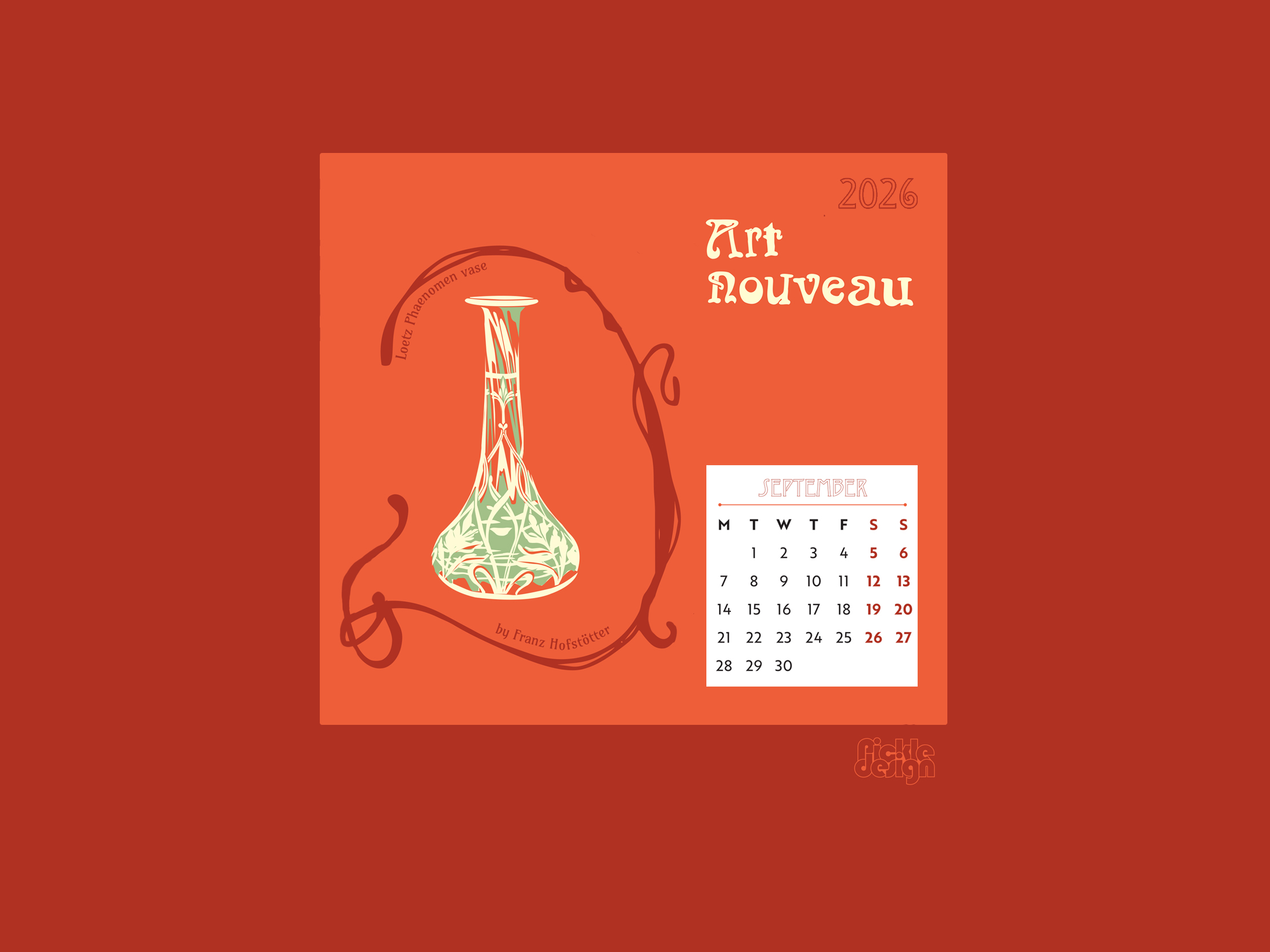 Download for free Pickle Design's illustration of an Art Nouveau vase